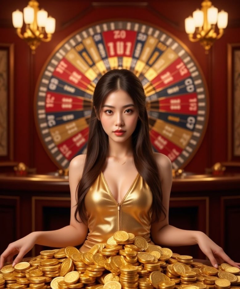 Meja Bandar Poker langsung dengan dealer dan pemain di studio rajapoker
